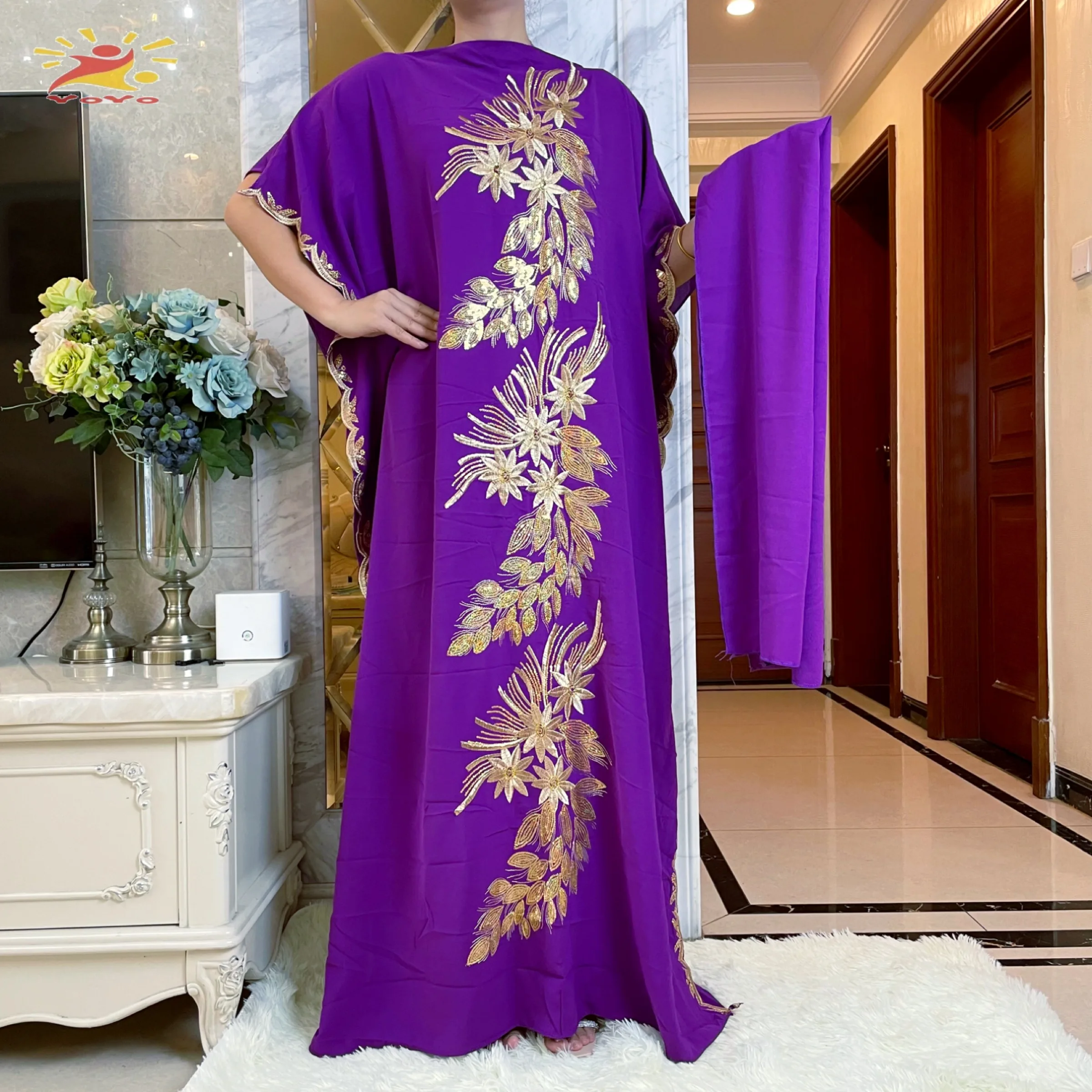Мусульманская абайя, мусульманское длинное платье с вышивкой, Арабская Высококачественная удобная ткань, ИД Мубарак, Дубай, Рамадан, кафтан...