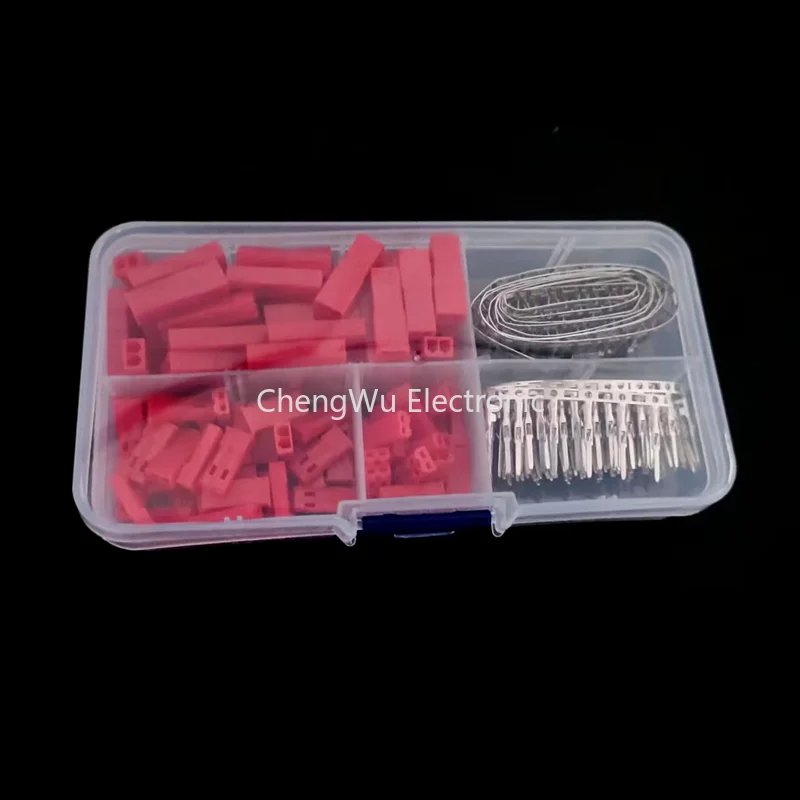 

50sets/box 2.54mm SYP 2Pin Female & Male Red/White Plug Housing Crimp Terminal Connector Kit JST-SYP-2A for RC Lipo Battery