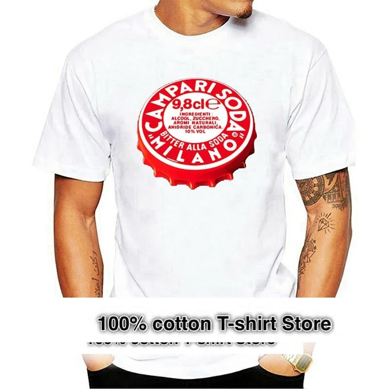 

T Shirt Unisex Coloured Campari Soda Cap Drink Bartender