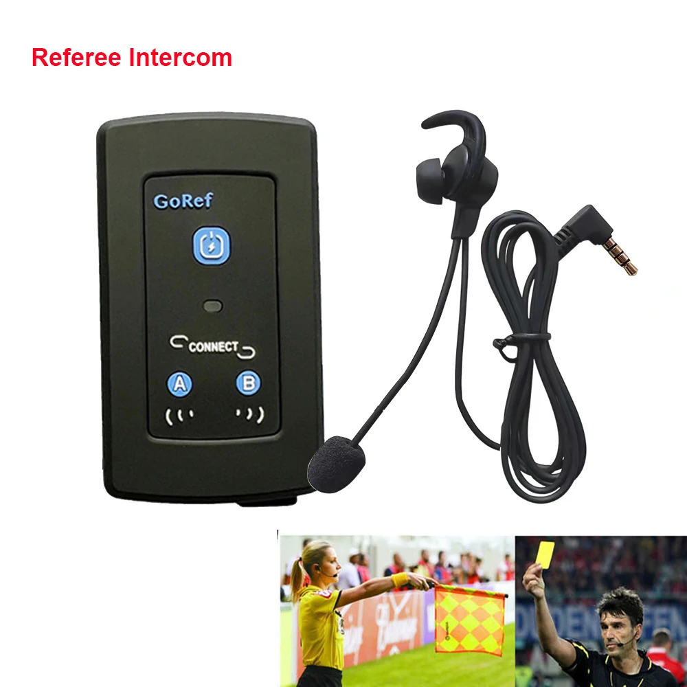

Гарнитура с интеркомом для рефери GoRef, Bluetooth 5,1, полностью дуплексное переговорное устройство для режима «свободные руки» в режиме реального времени, переговорное устройство для 4 групп, такое же, как FBIM