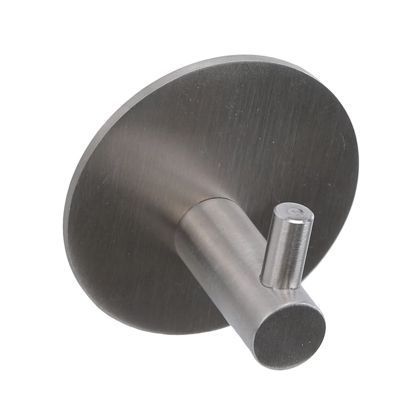 

Free Punch Hook Viscose Stainless Steel Slanted Round Hook Bathroom Kitchen Wall Holder For Robe Coat Towel