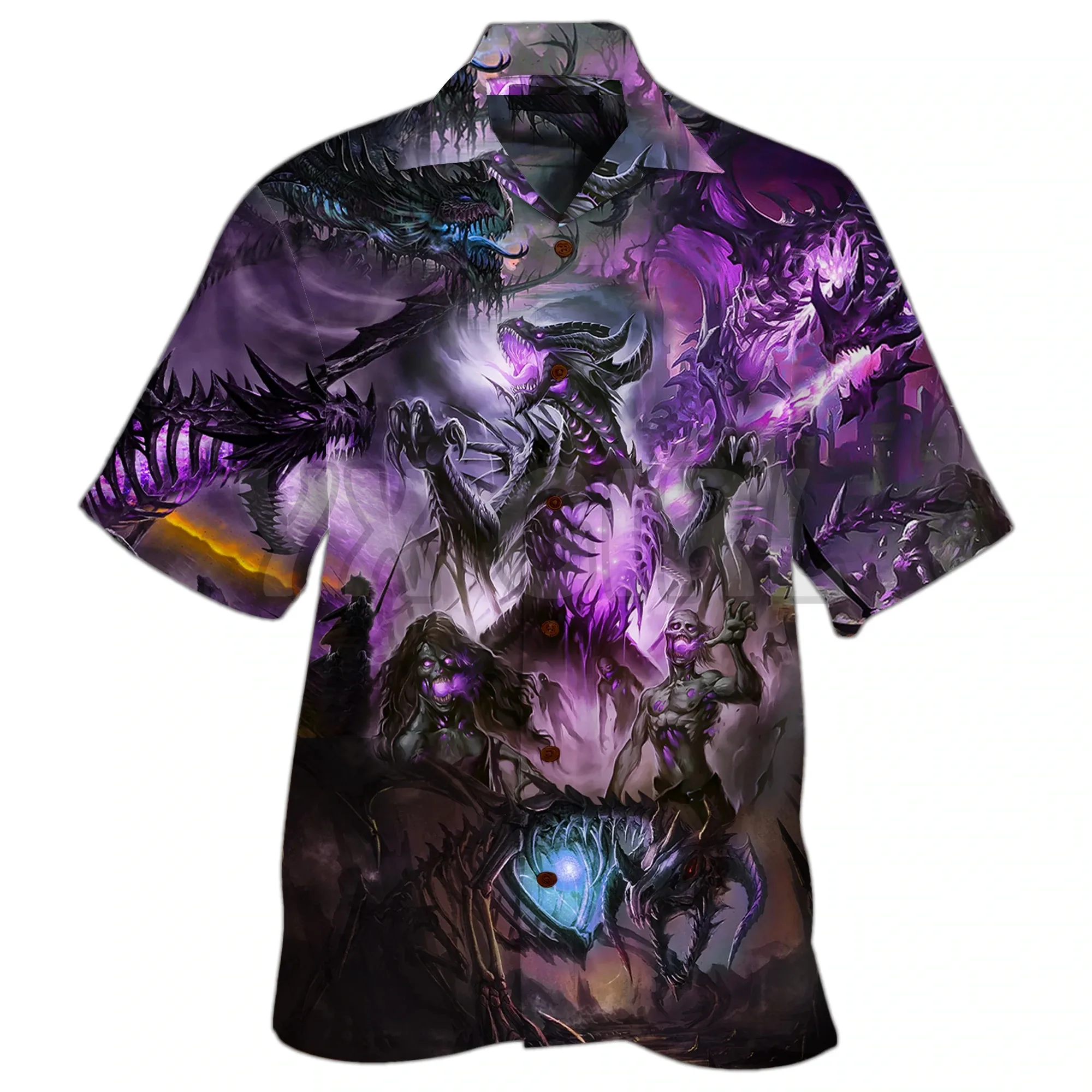 Cool Gun Skull  3D All Over Printed Hawaiian Shirt Men's For Women's Harajuku Casual Shirt Unisex