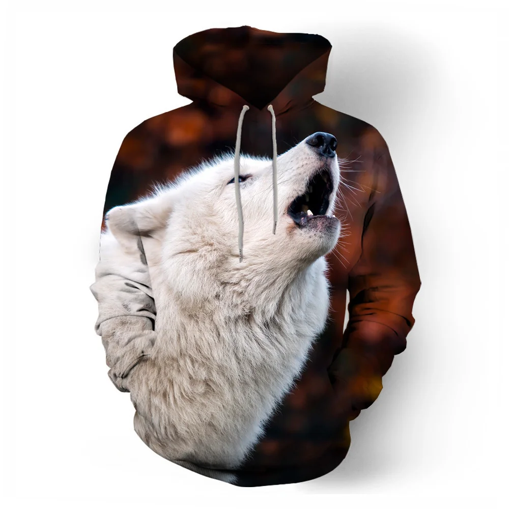 

Ultra HD Wolf 3D Print Wolf Men's Hoodie