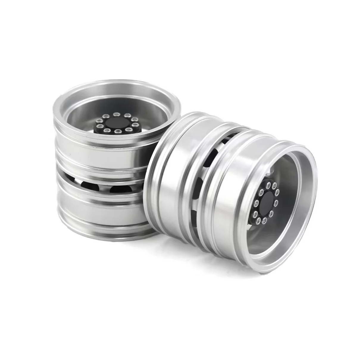 

Metal Front Rear Wheel Rim Hubs for Tamiya Truck 1/14 RC Tractor Trailer Cargo Car Wheels Tires,Rear 44Mm,2PCS
