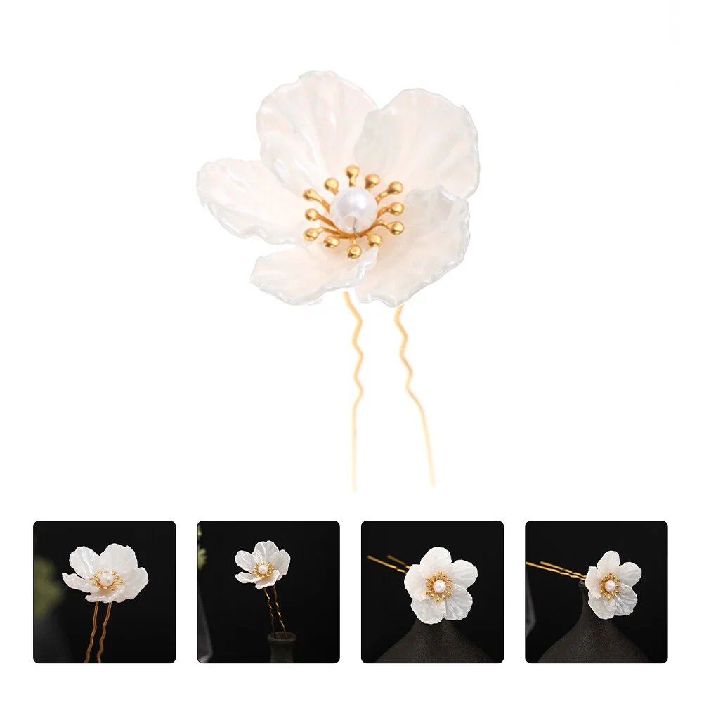 

Flower Hairpin Retro Accessory Girl Simple Chopsticks Decor Goody Clips Women