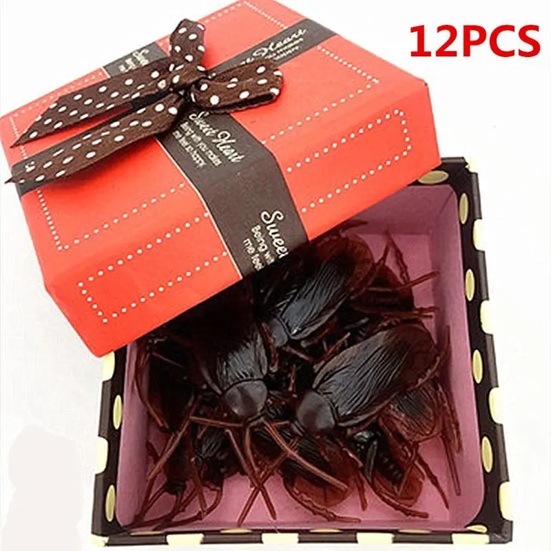 

12pcs Funny Realistic Cockroach Spoof Trick Toy Magical Prank Toy for Adult Anxiety Relief April Fool’s Day Toy