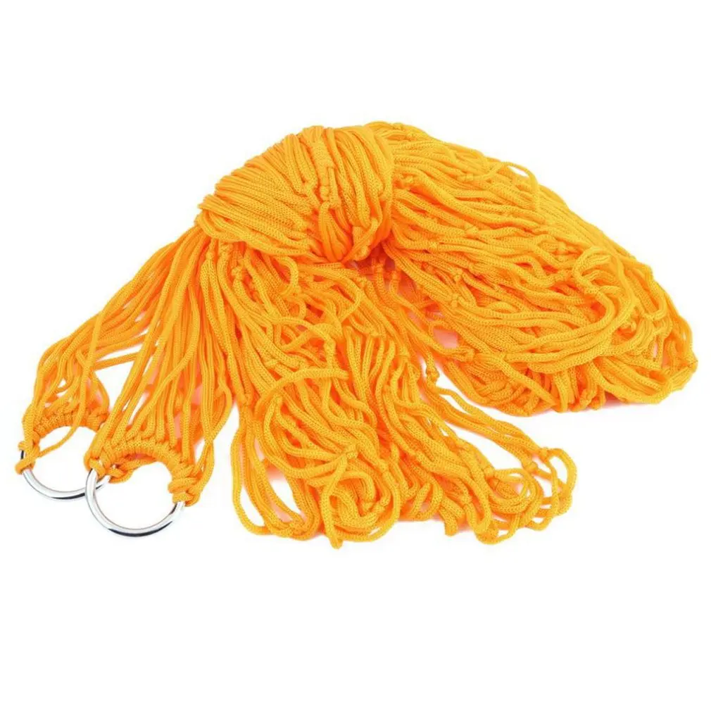 

New Summer Indoor Outdoor Swing Adult Children Thicken Nylon Fabric Hammock Mesh Net Hang Strong Rope For Travel Camping Beach