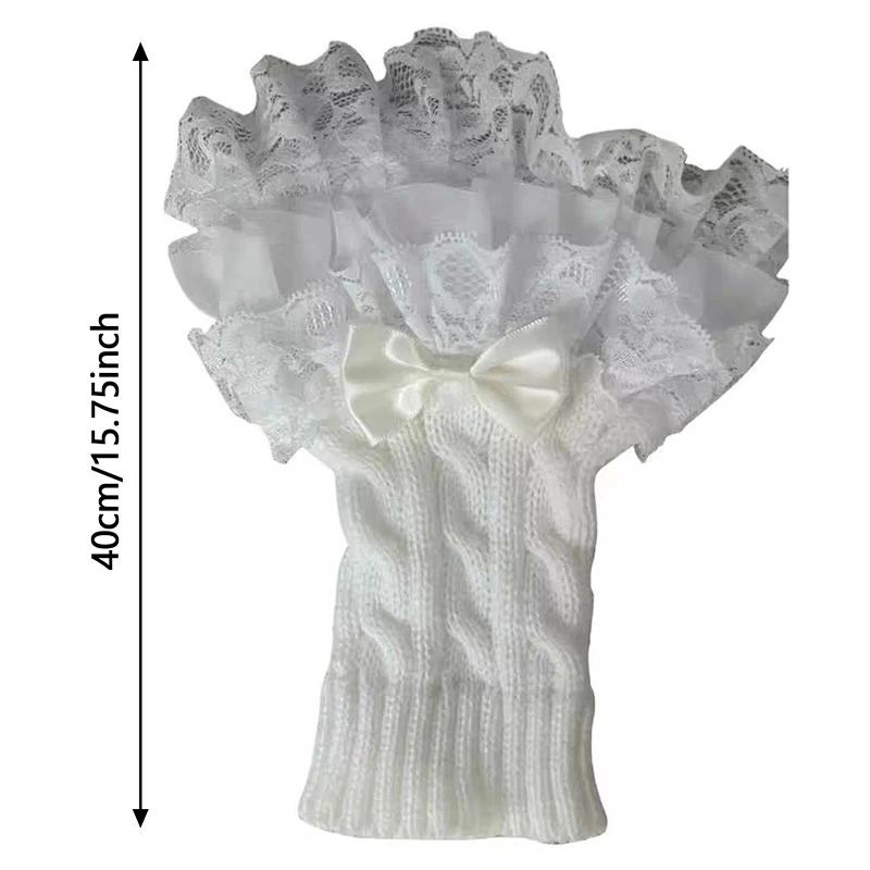 Перчатки с искусственными рукавами для женщин Millennium Y2k Spicy Girl кружевной бант