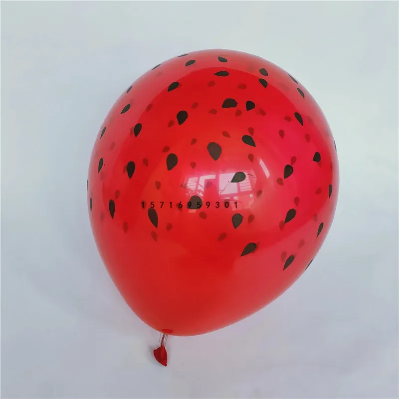 

New Red Watermelon Seed Green Watermelon Latex Balloon 12 Inch 2.8g Five-sided Printed Children's Toy Balloon 20pcs