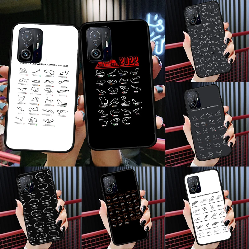 

F1 Race Tracks Circuits 2022 Fundas For POCO F3 X3 GT M3 M4 X3 Pro X4 Pro Cover Case For Xiaomi Mi 11 Lite 12 11T Pro