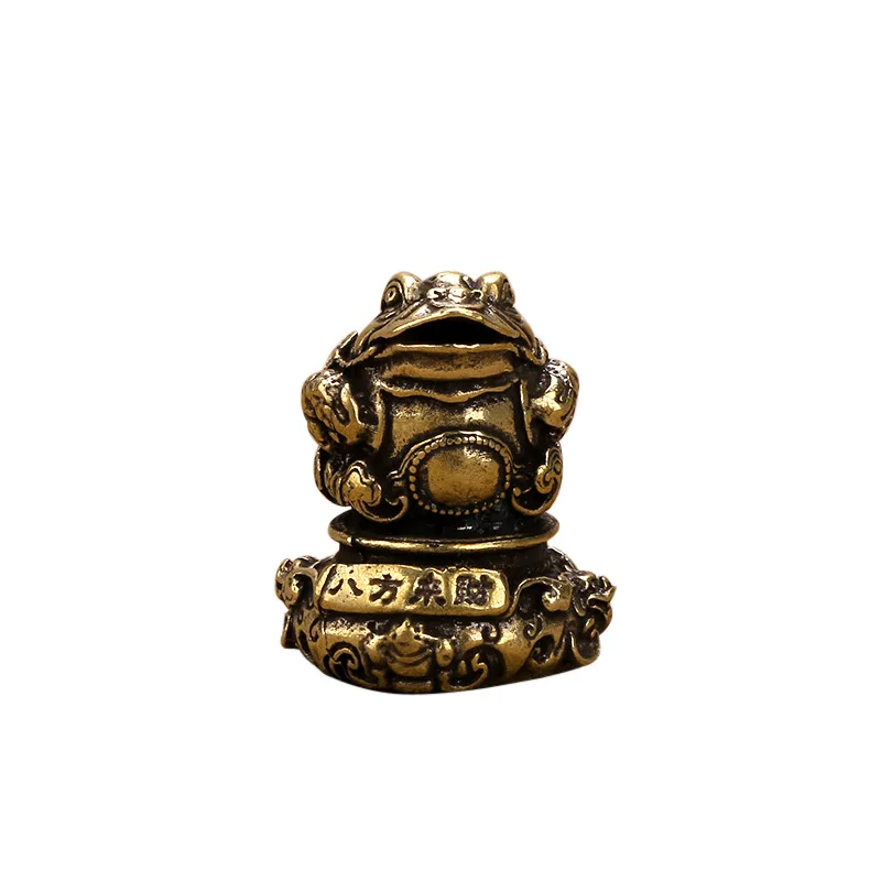 Латунная трехногая жаба восемь квадратных украшений для рабочего стола