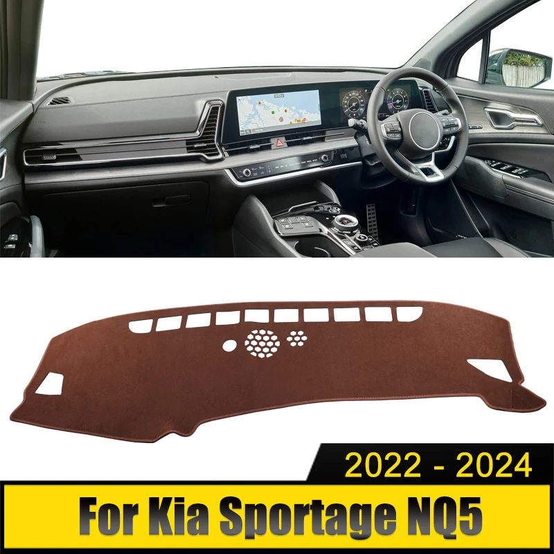 

For Kia Sportage NQ5 Hybrid GT-Line HEV X-Pro 2022 2023 2024 Car Dashboard Cover Avoid Light Pad Anti-UV Carpets Non-Slip Mats