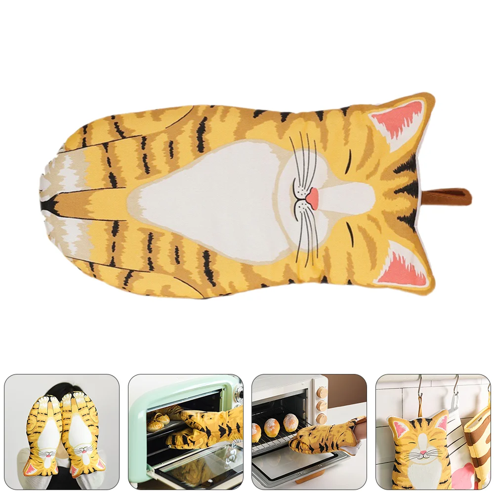 

Heat Resistant Oven Mitt Oven Pot Holder Cartoon Baking Oven Glove for Kitchen