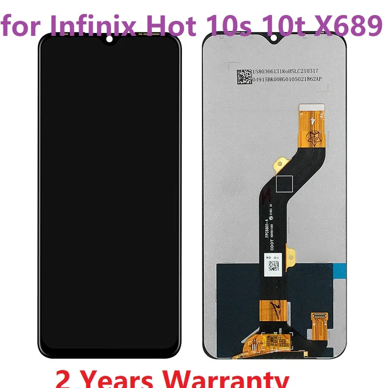 Для Infinix Hot 10S 10T X689 LCD дисплей кодирующий преобразователь сенсорного экрана в
