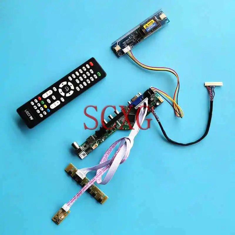 

LCD Monitor Controller Board Fit M185B1 M185XW01 MT185GW01 VGA AV USB HDMI-Compatible 30 Pin LVDS 18.5" 1366*768 DIY Kit 2CCFL