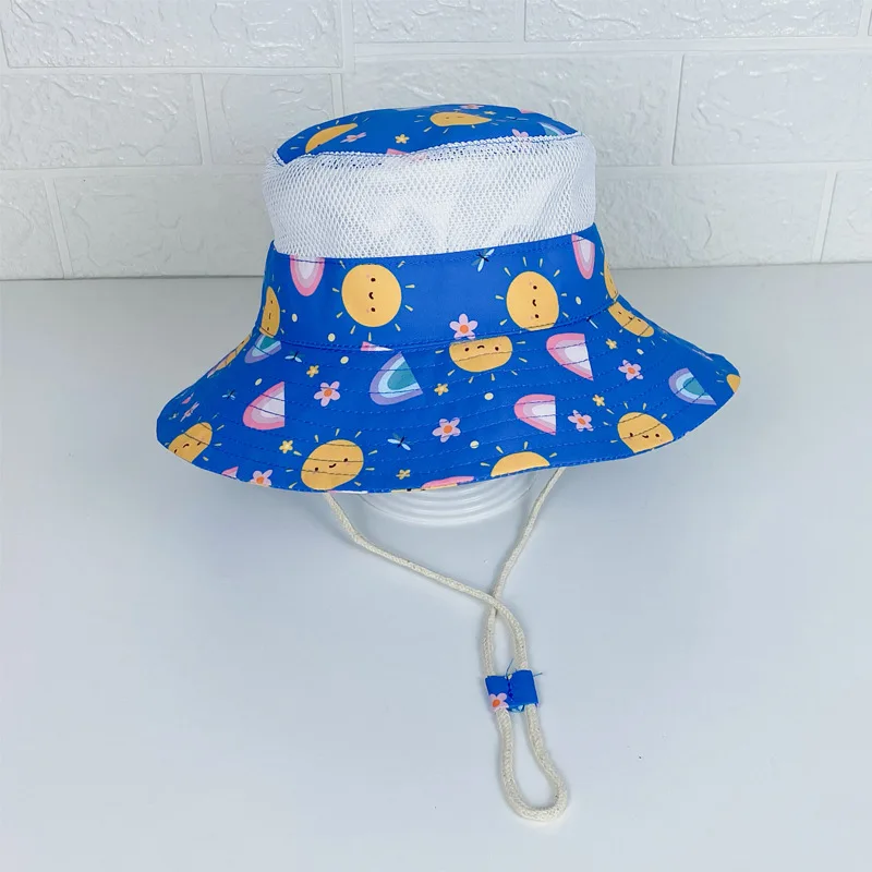

Children Bucket Hat Baby Printing Cap for Boys Girls Outdoor Beach Hats Toddler Camping Fishing Sun Caps Kids Casual Panama Hat