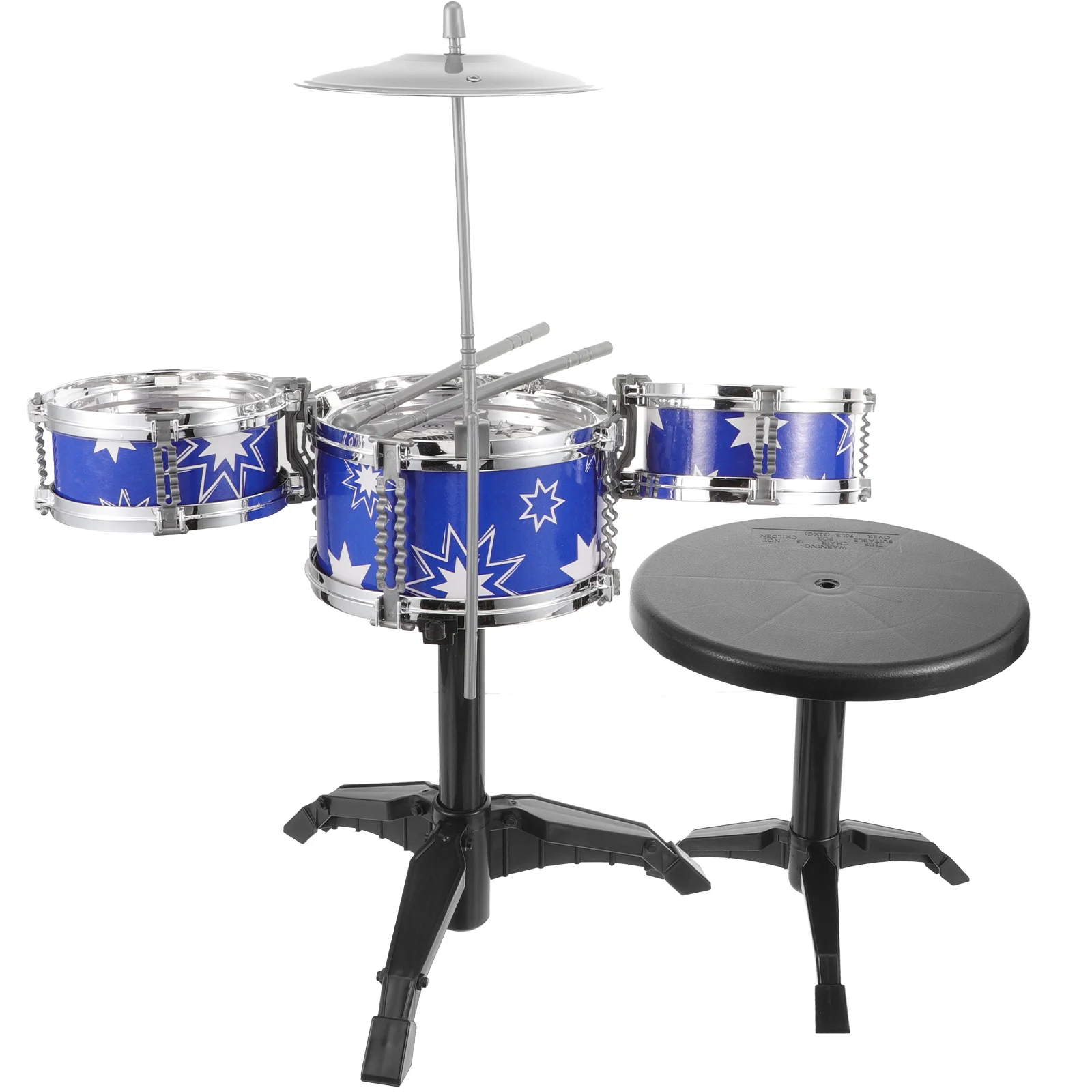 

Kids Jazz Drum Set Toddler Drumsticks Cymbal Stool Chair Musical Instruments Early Educational Toys for Children New Year