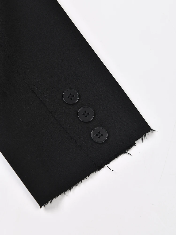 Женский блейзер большого размера ZMEENNA черный свободный пиджак с отложным