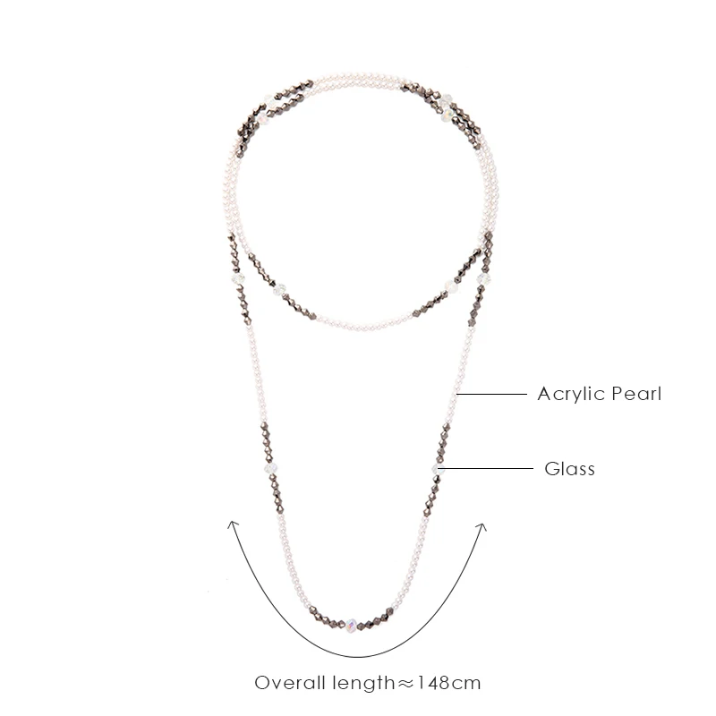 Шикарные ювелирные изделия женская мода новое ожерелье-цепочка из бисера