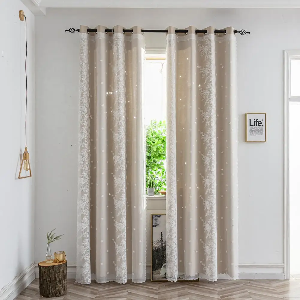 

Polyester Modern Practical Home Blackout Window Drapery Multi Colors Window Drapery Wrinkle-resistant Home Decoration