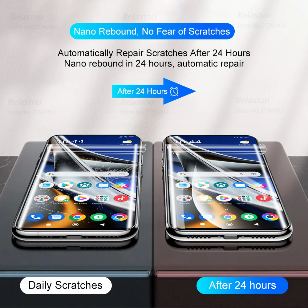 2 шт. полностью изогнутая Гидрогелевая пленка для Poco X4 Pro 5G F4 GT M4 4G NFC Poxo M3 X3 F3 F1 F M X 3 4