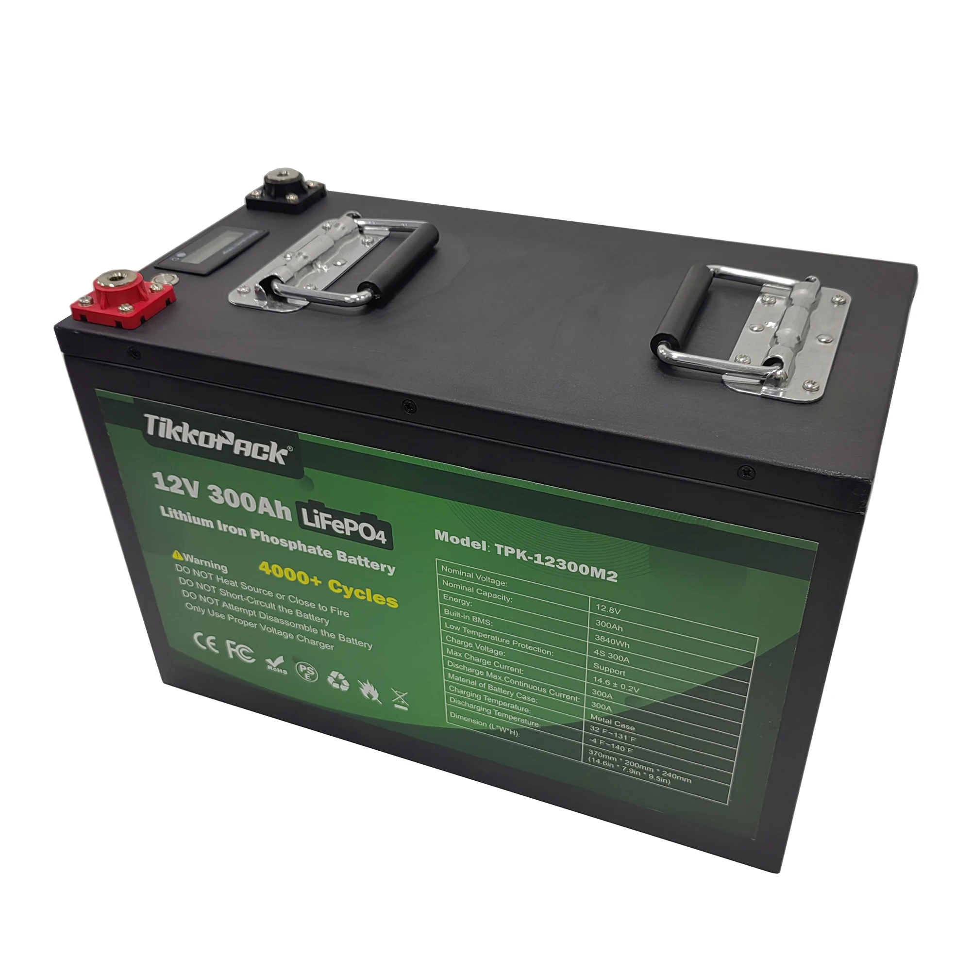 

12V 300AH BATTERY PACK 3.2V LIFEPO4 BATTERIES WITH BMS 300A FOR SOLAER