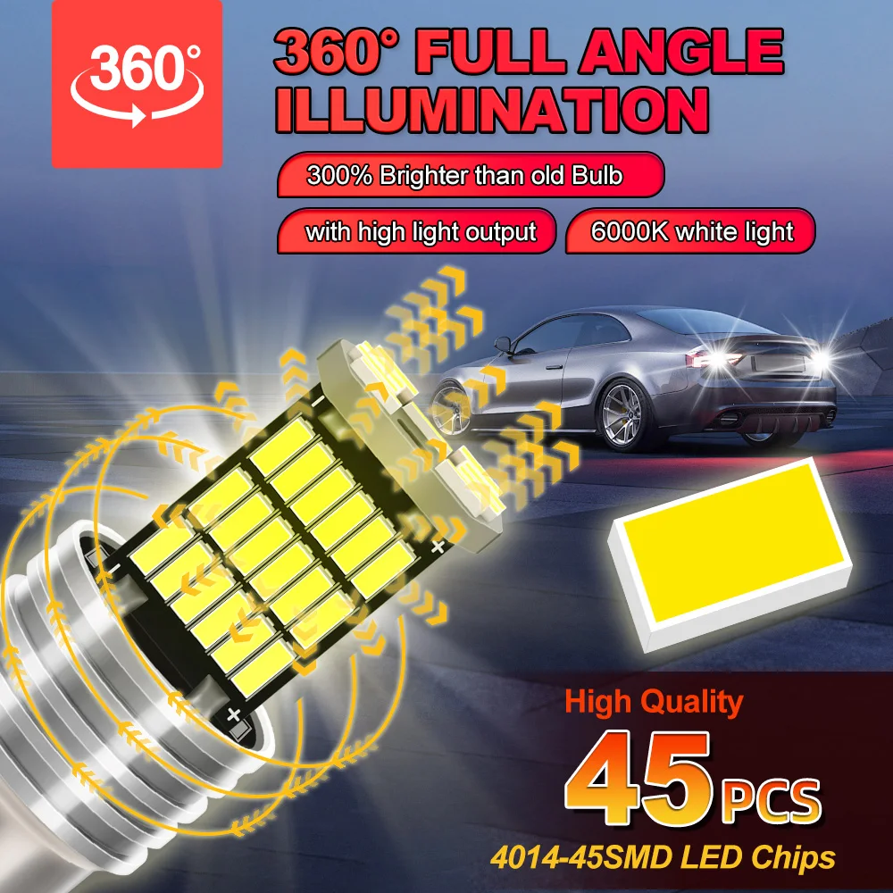 2 шт. P21W BA15S светодиодный фонарь заднего хода Canbus для VW Passat B5 B5.5 B6 Golf mk3 mk4 mk5 mk6 3 4 5 6 Polo