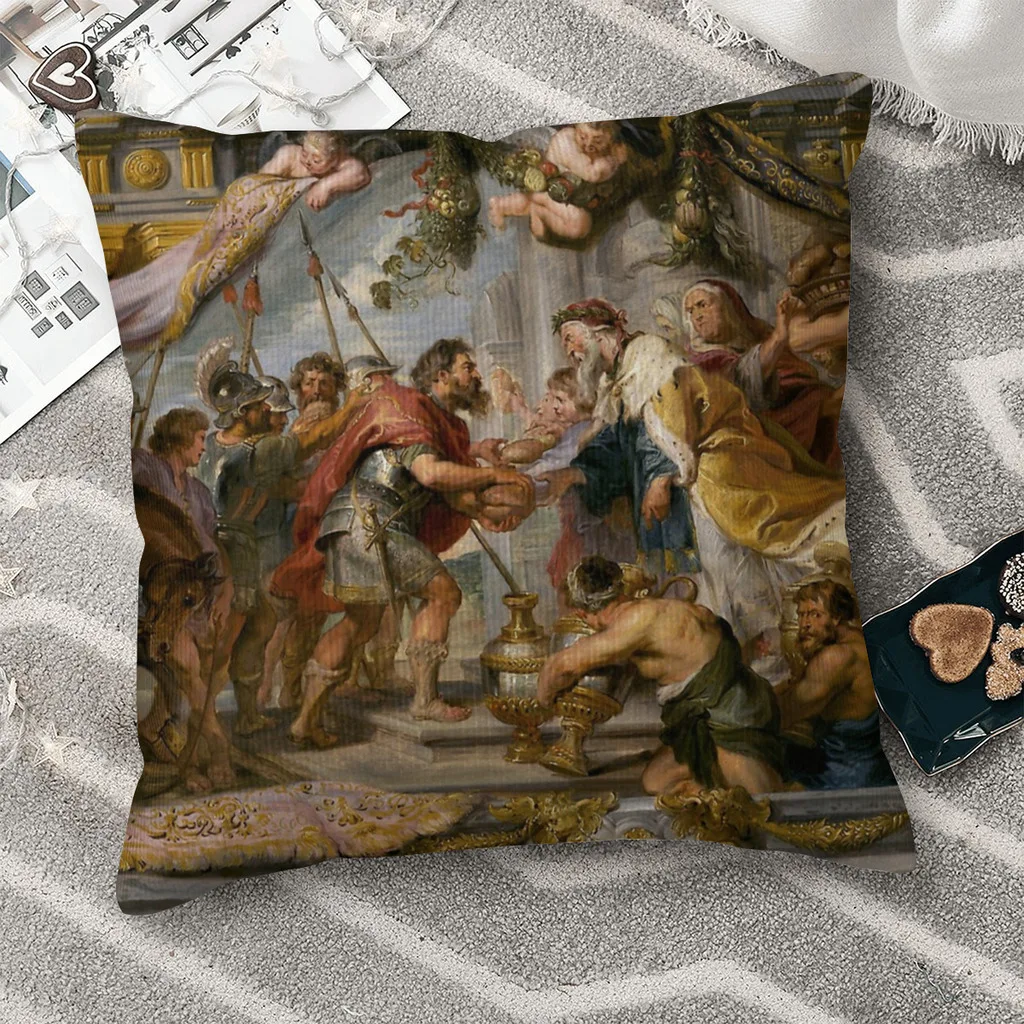 

Декоративная подушка для дивана с изображением Иисуса Христа и мелохиседеков