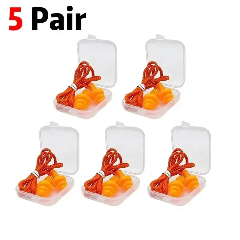 

Многоразовые проводные беруши Noise Cancelling Silicone Earplugs