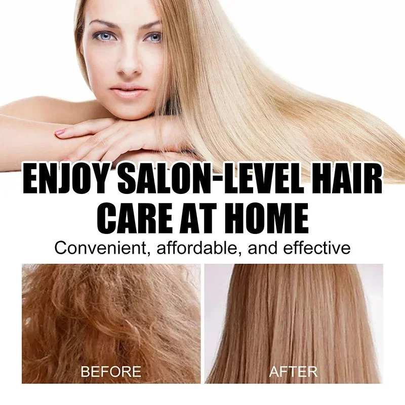czołowa keratynowa maska do włosów 5-sekundowa naprawa zniszczonych puszących się Miękkie gładkie błyszczące ryżowe odżywianie nawilżają