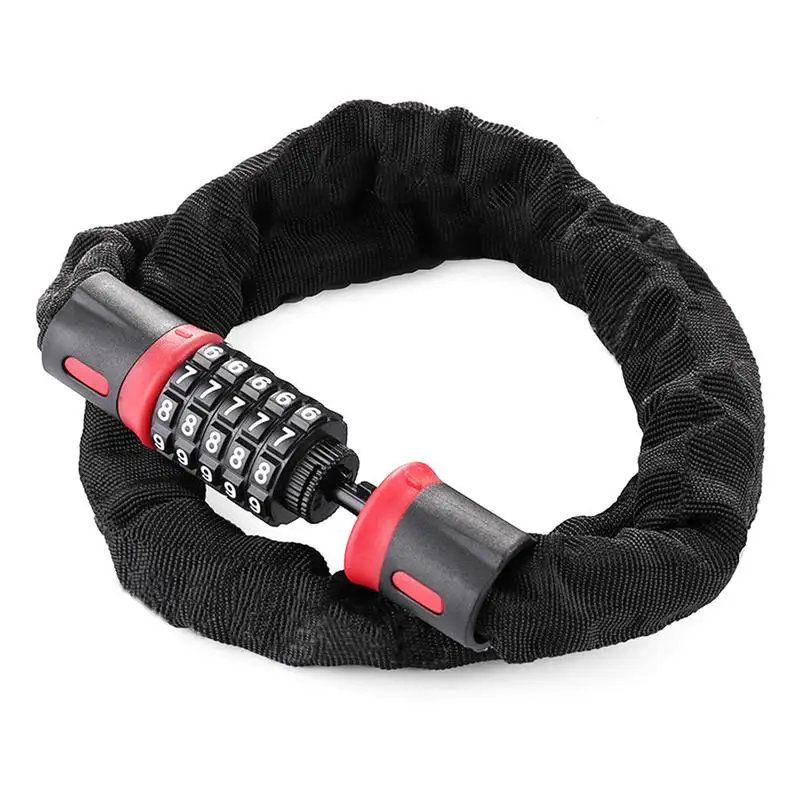 

Bike Chain Lock Anti-theft 5 Digit Password Bicycle Locks For Scooter Motorcycle Portable MTB Road Cycling Codes Lock