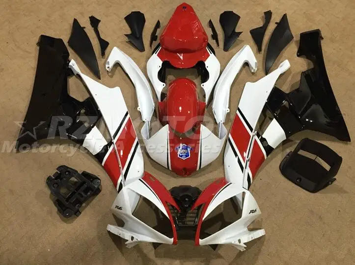 

4Gifts Injection mold New ABS Fairing Kit Fit for YAMAHA YZFR6 06 07 YZF R6 2006 2007 YZF600 yzfr6 06 07 Fairings Set Red White