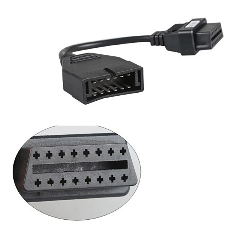 

1Pcs Portable GM 12 Pin To 16PIN Connector General Vehicle Test Car Connector Car Diagnostic Adapter 12V