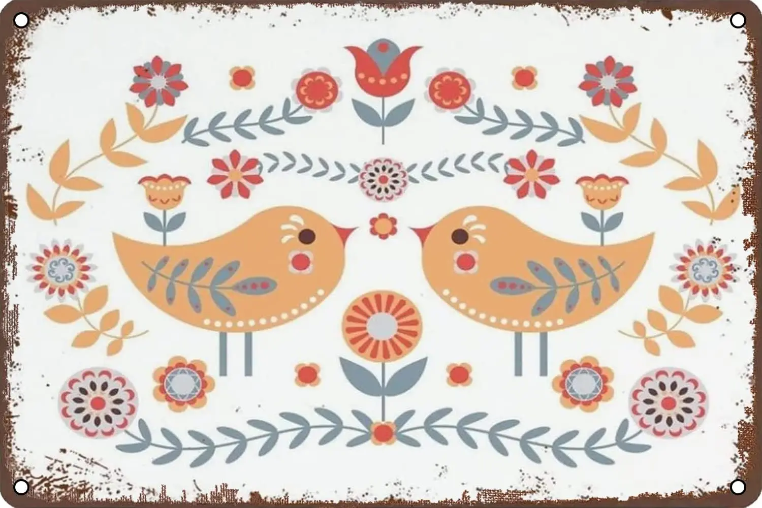 Metl Sgns Brd Плакат Scndnvn rt Swedsh Folk Ретро Wll Декор для дома Grden Mn Cve Brs Resturnts Cfes Offce Store Sgn 12X8 N