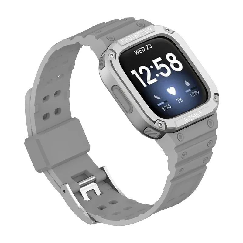 for Fitbit Versa 1 2 3 Lite Sense Premium TPU Tough Armor Protective Case Band Strap Bracelet Cover | Smart Accessories