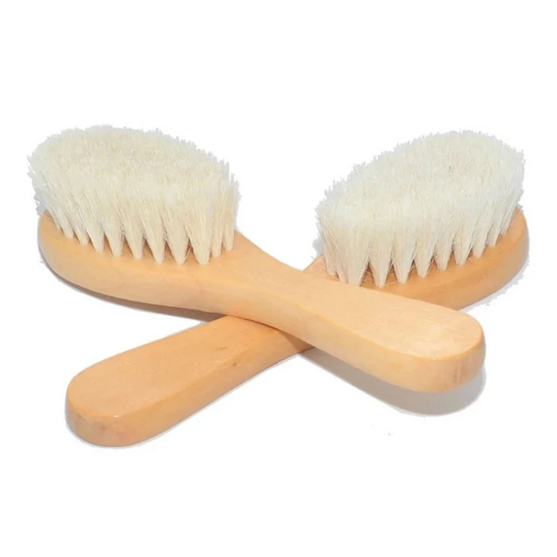 

Children's Care Pure Natural Wool Children's Wooden Brush Comb Brush Children's Hair Brush Massager Baby Hairbrush Comb Set Baby
