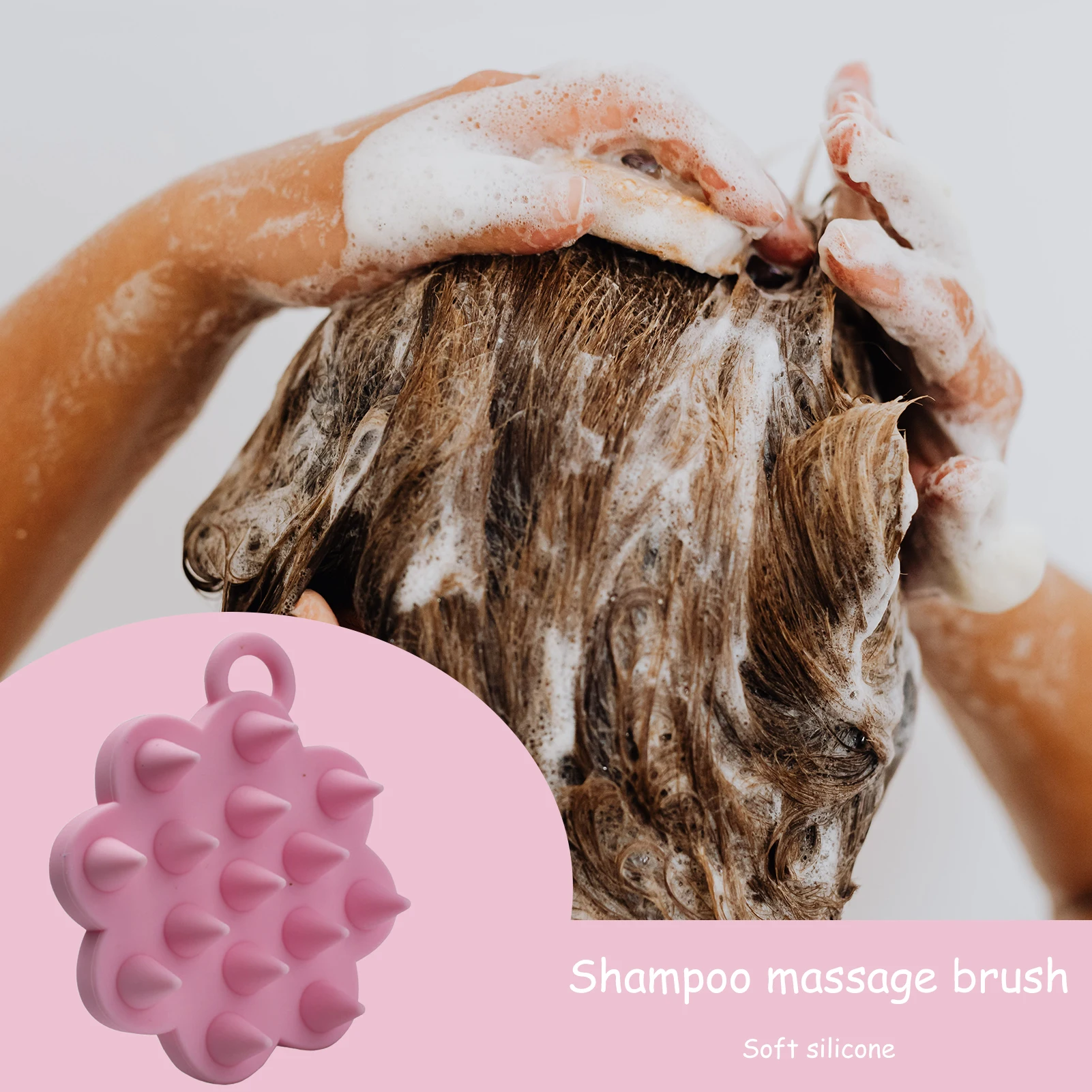 

Handheld Scalp Meridian Massage Brush Shower Silicone Shampoo Brush Portable Shampoo Brush Hair Care Comb For All Kinds Of Skin