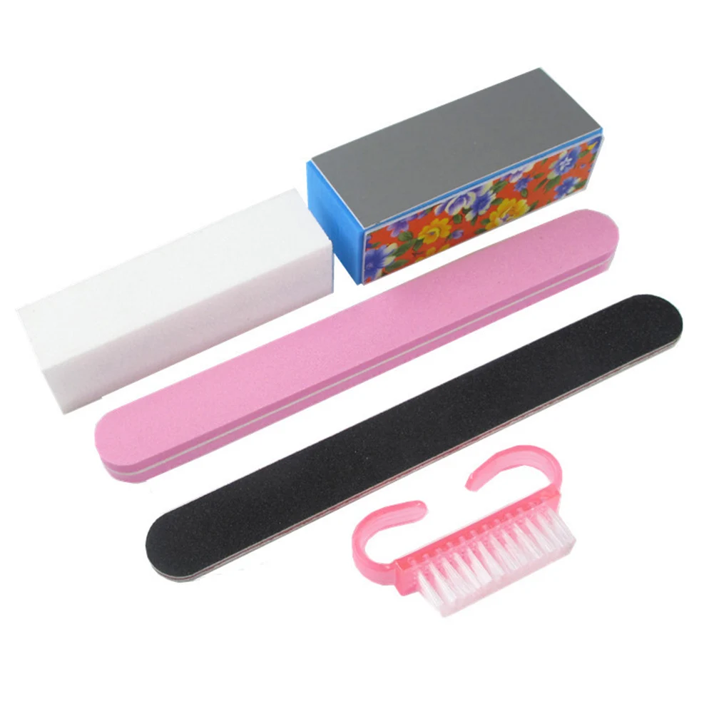 

5pcs/set Manicure Tools Kit Rectangular Nail Files Brush Styling DIY Nails Tools