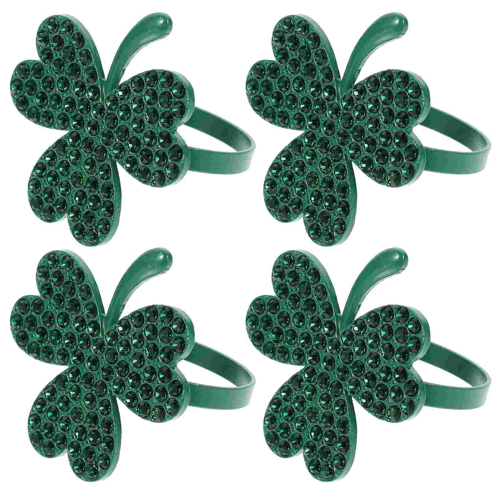 

Держатели для салфеток, настольные кольца S Патрик, украшения Shamrock, кольцо, Декор, пряжки, аксессуары для посуды