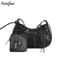 female bags rivets design bags for women 2022 b luxury shoulder cross body bag with card pack multi color handbag bolsa