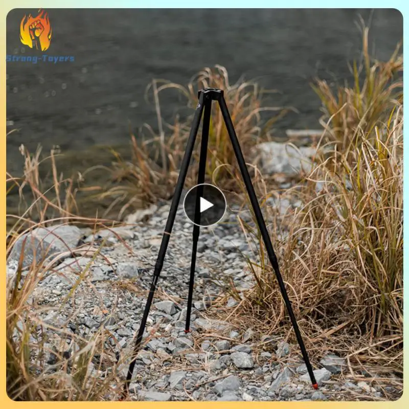 

Campfire Tripod Aluminum Alloy Lead Free Cooker Hook Galvanized Iron Sturdy Campfire Cookware Hanger Camping Equipment Black