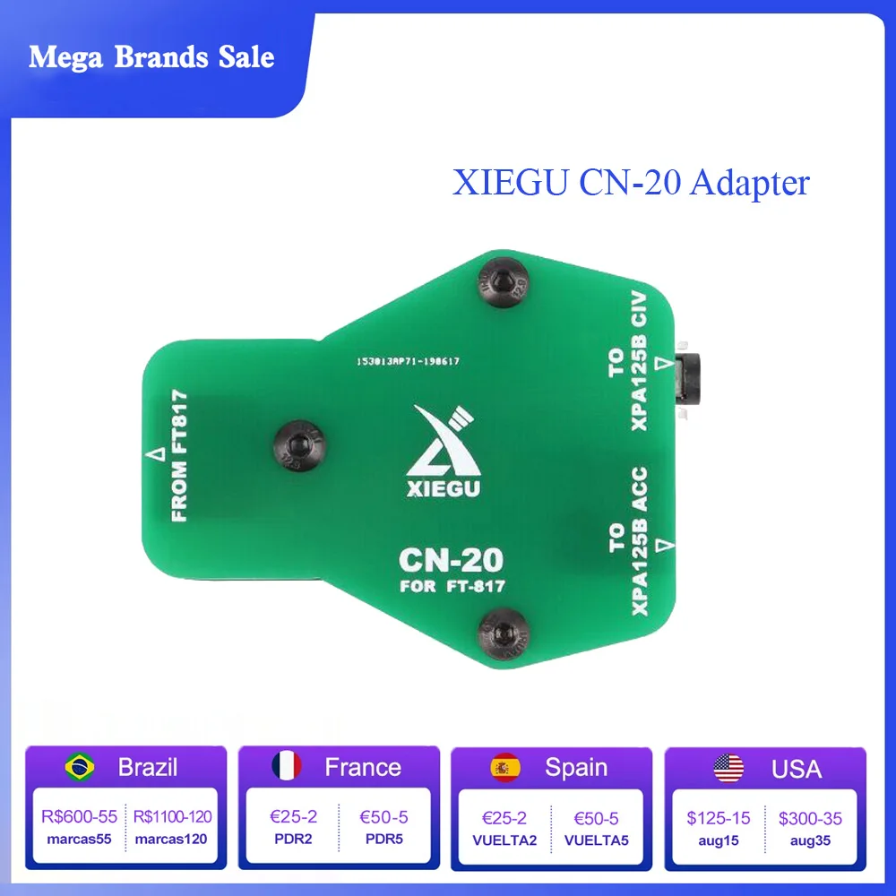 XIEGU CN-20 Adapter XPA125B Power Amplifier Adaptor fit for FT-818ND FT-817 Two Way Radio