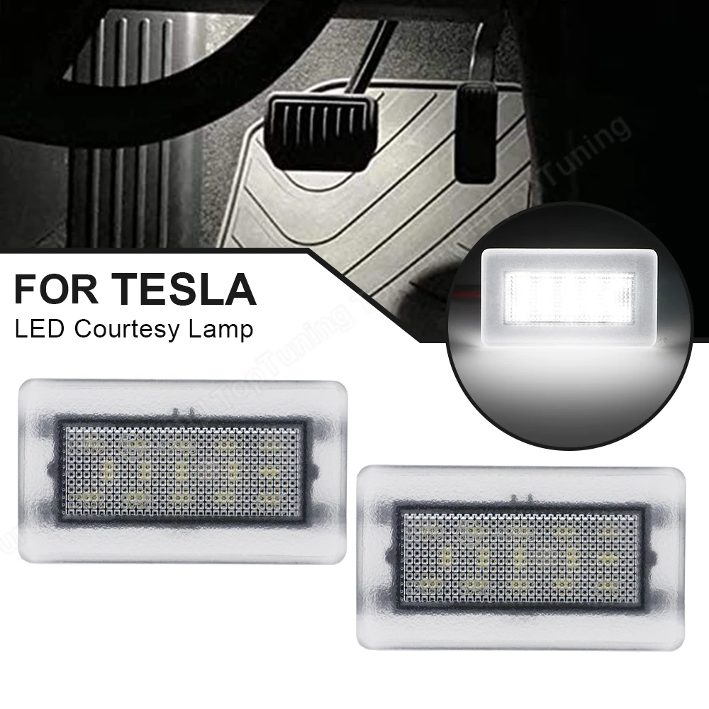 LED Interior Courtesy Footwell Door Light For Tesla Model 3 Model S Model X Luggage Trunk Compartment Lamp