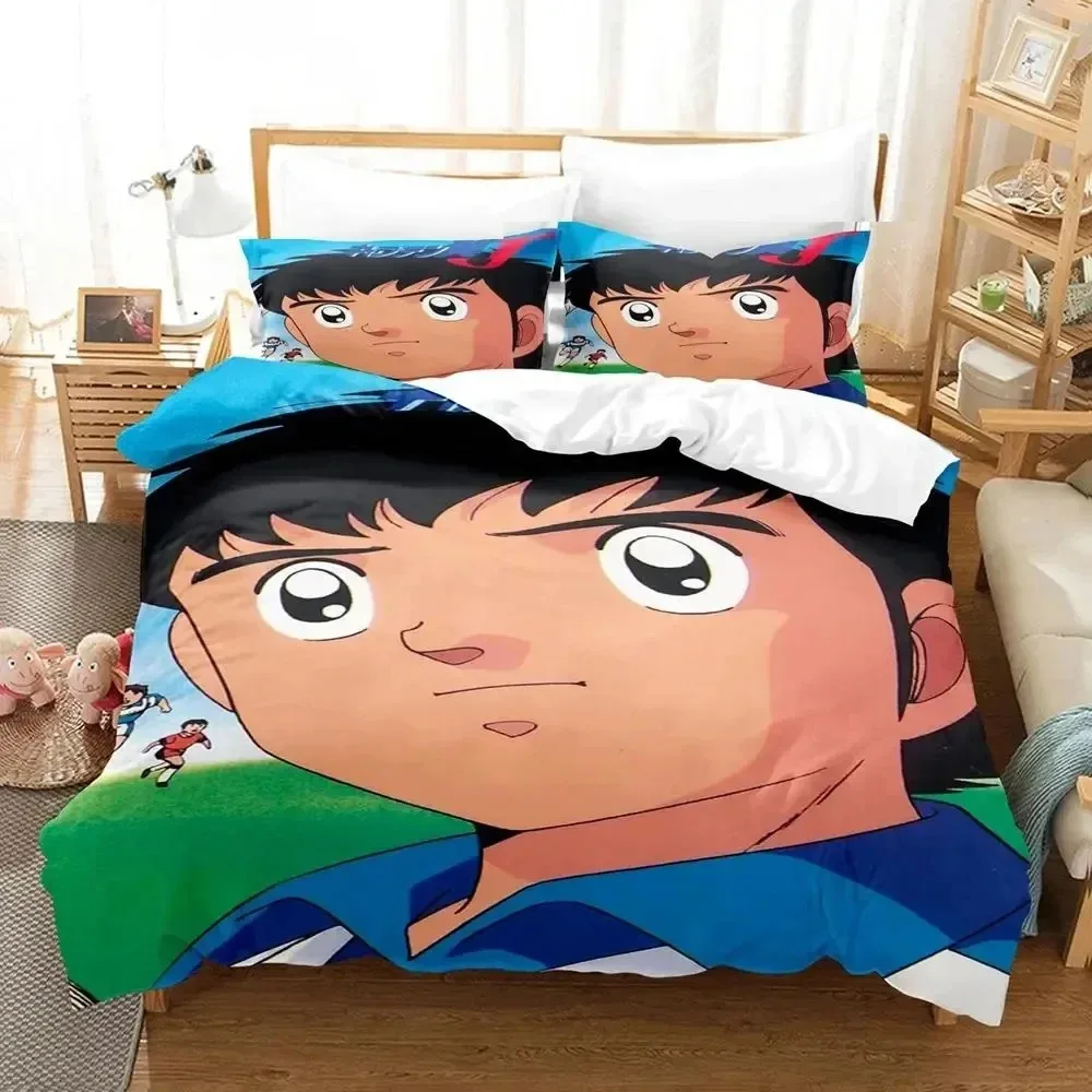 Комплект постельного белья с рисунком из аниме Captain Tsubasa для мальчиков и девочек