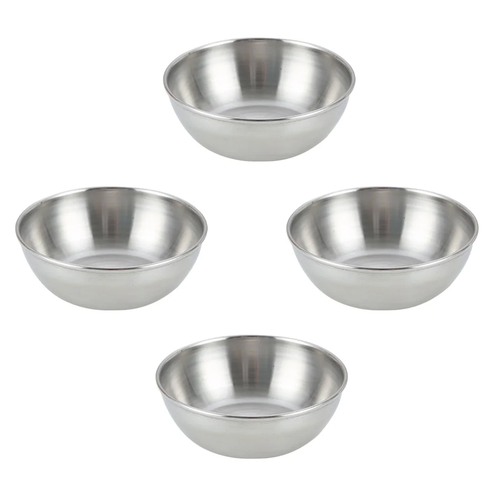 

Sauce Dish Dippingbowl Appetizer Soy Bowls Plates Seasoning Flavor Metal Cup Dishes Sushi Apetizer Plate Pasta Mini Steel Round