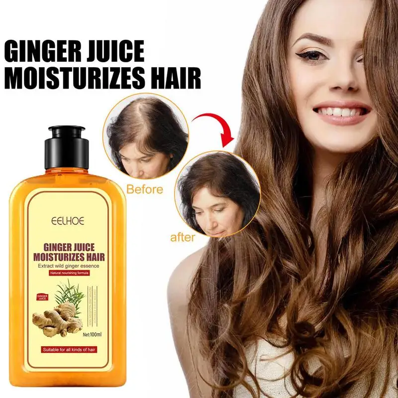 

Ginger Herbal Hair Care Shampoo 100ml Anti Hair Loss Moisturize Promotes Hair Thicken Dry Color Treat Damage Hair Repair Mousse
