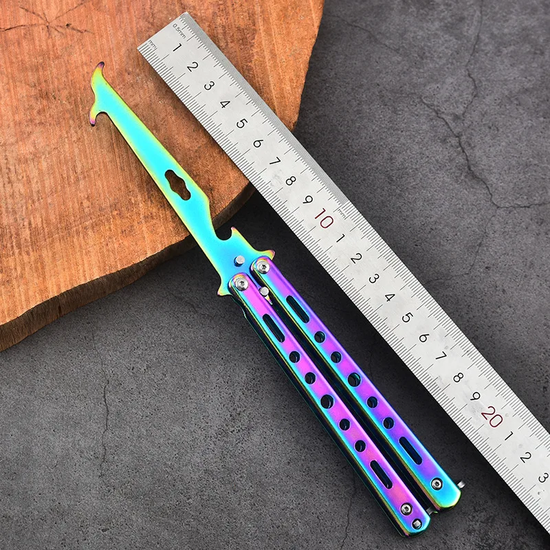 Портативный нож-бабочка CSGO Balisong тренировочный Открыватель для бутылок улицы