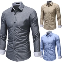 autumn and winter new fashion colorful cotton fabric mens casual slim long sleeved shirt shirts for men luxury man shirt