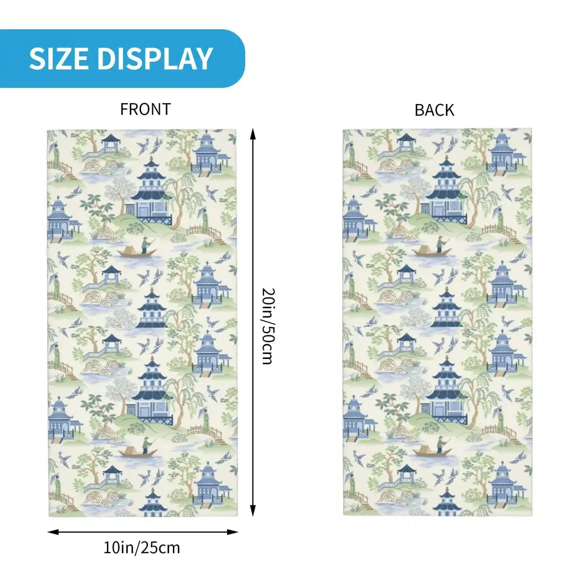 Винтажная бандана в стиле шинуазри ивы пагода гетры для лыжного велоспорта шарф