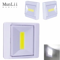 led super bright cob switch night light battery operated wall lamp wireless closet under cabinet lights for kitchen room stairs